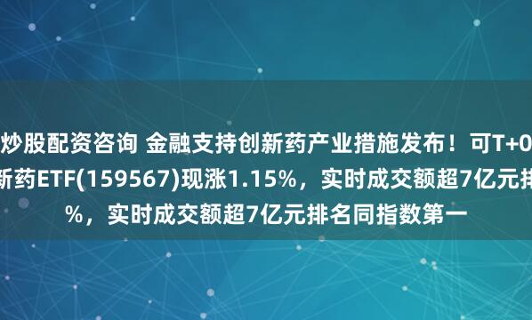炒股配资咨询 金融支持创新药产业措施发布！可T+0交易的港股创新药ETF(159567)现涨1.15%，实时成交额超7亿元排名同指数第一